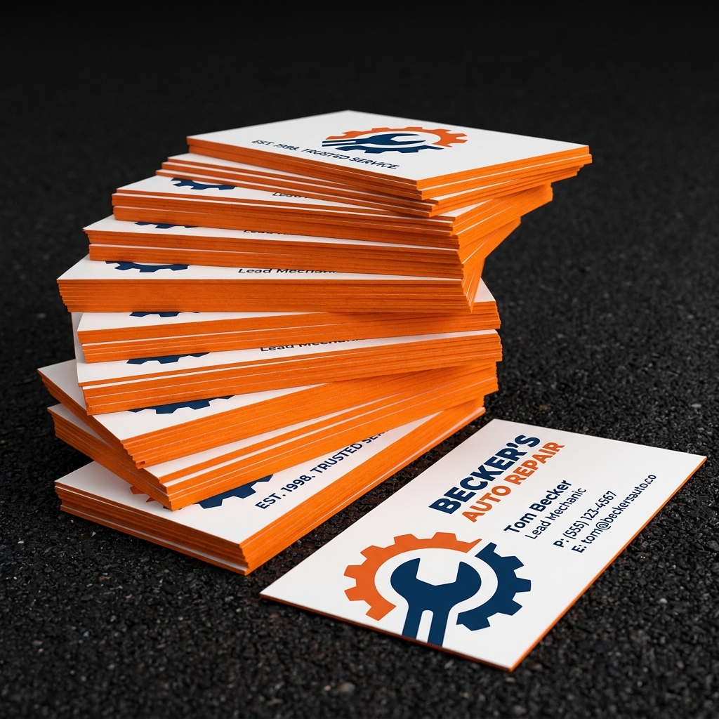 Painted Edge Business Cards