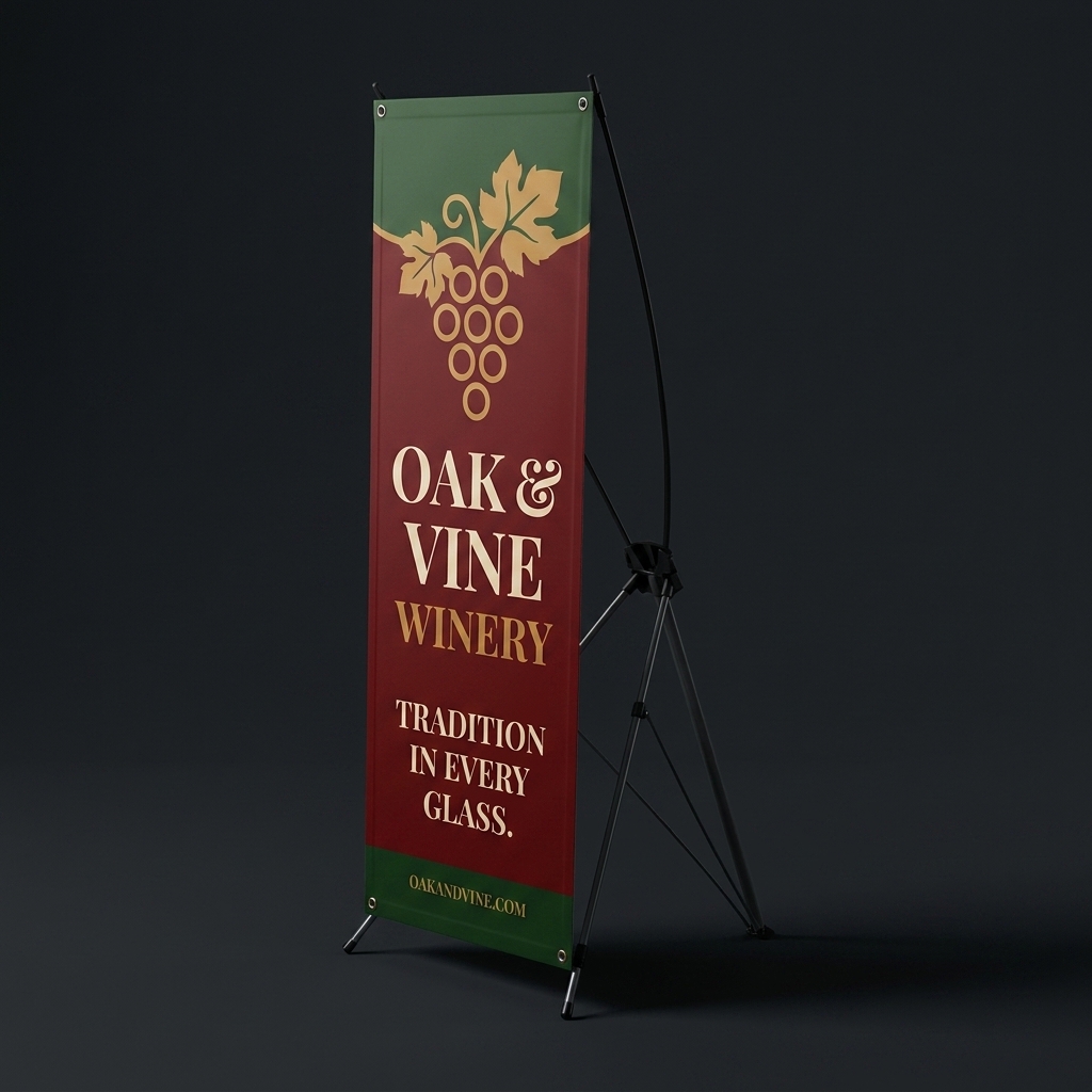 X Style Collapsible Outdoor Banner Stands